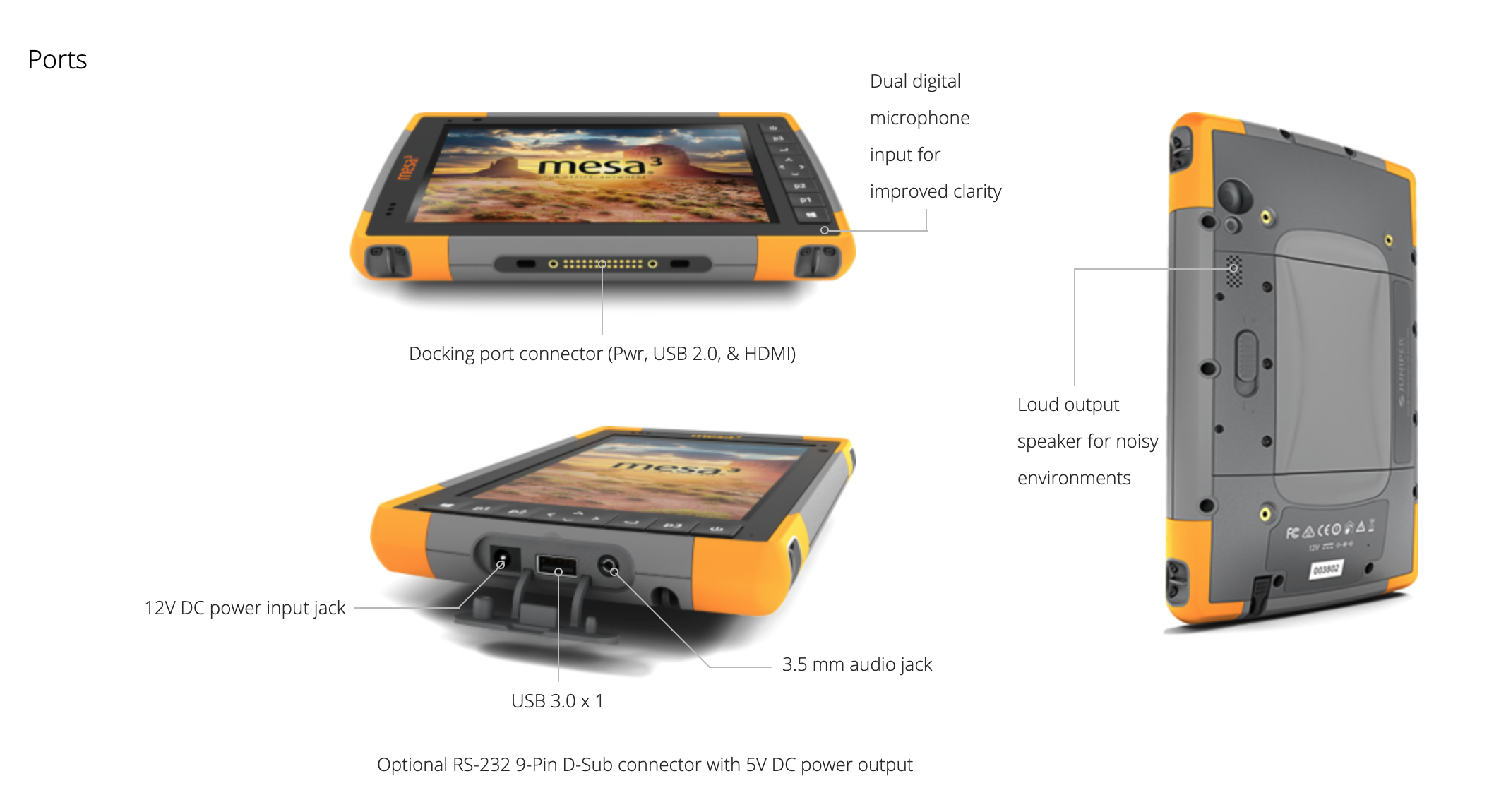 Juniper Mesa3 Ports